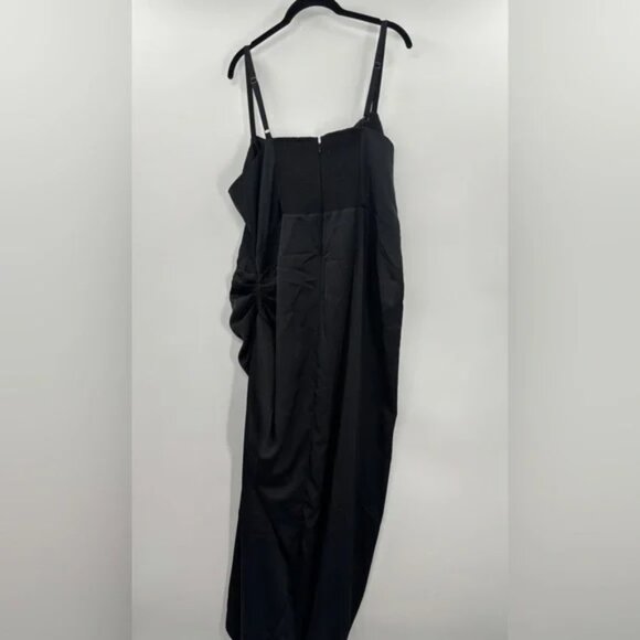 J.Crew Collection asymmetrical ruched dress in stretch satin - Picture 5 of 7